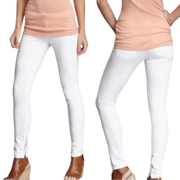 Vince Calgary Skinny Ankle Zip Soft Stretch Denim Jeans White US 28 - Picture 10 of 10